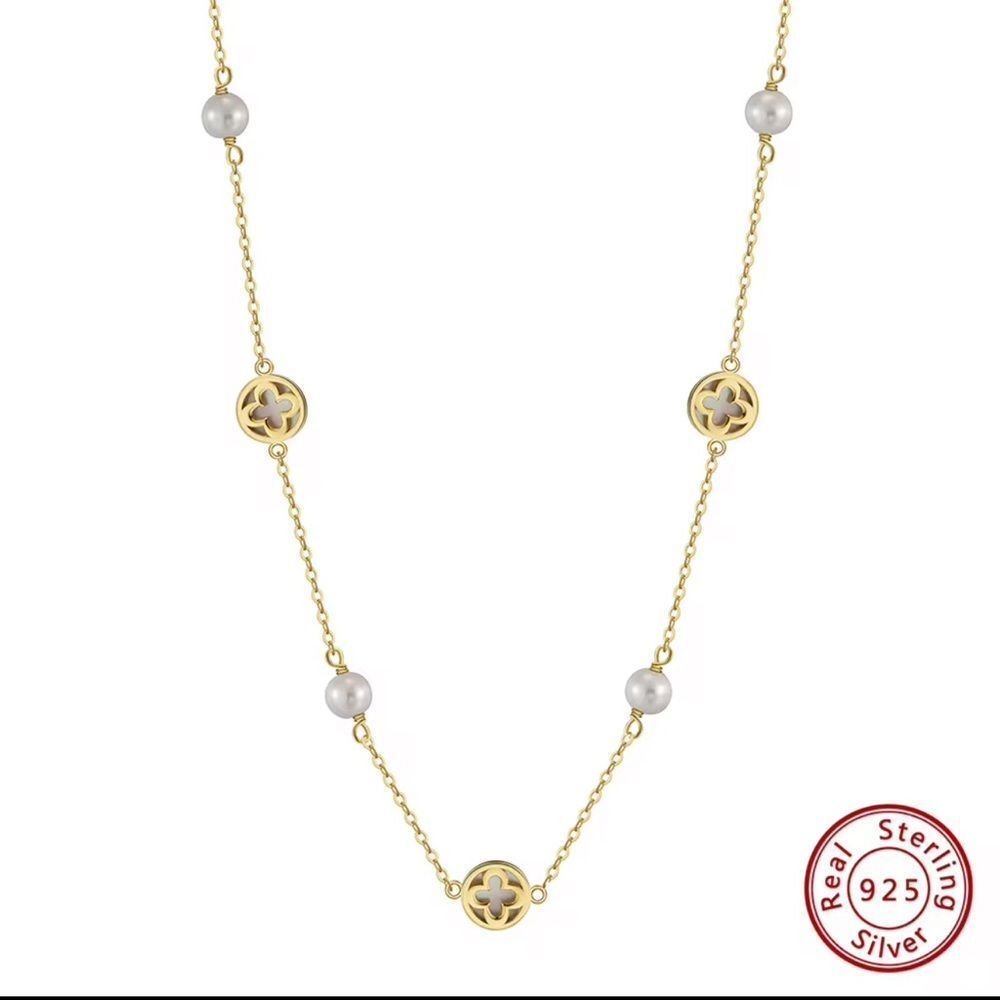 Ena 925 14k Over Sterling Silver Necklace